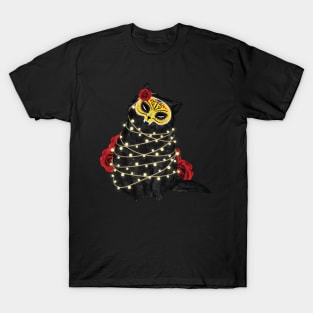 Black Calavera Cat T-Shirt